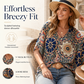 💥【LIMITED TIME 50% OFF】🔥 Mandala Print Batwing Mouwen Top | Digitale Druk Vervaagt Niet | Relaxte & Ademende Pasvorm | Kreukvrij & Strijkvrij | Meerdere Kleuren S-2XL
