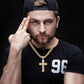 Hiphop Kruis Ketting met Volledig Strass Design – Stoer & Stijlvol