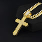 Hiphop Kruis Ketting met Volledig Strass Design – Stoer & Stijlvol
