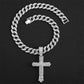 Hiphop Kruis Ketting met Volledig Strass Design – Stoer & Stijlvol