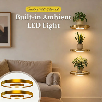 💡 Zwevende wandplank met ingebouwde sfeerverlichting (LED)