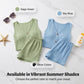 💥【LIMITED TIME 50% OFF】🔥 Gerimpelde V-hals Top + Korte Broek Set | Ademende Gekreukelde Stof | Imitatiehouten Knopen | Elastische Taille Short | 8 Kleuren S-XXL