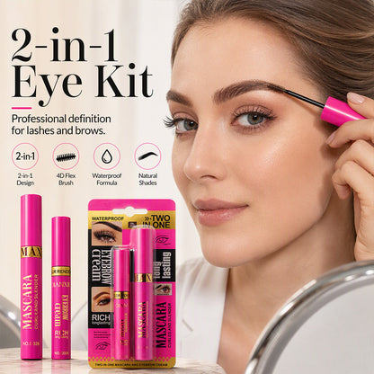 ✨ 2-in-1 Wimpermascara & Wenkbrauwcrème Set – Voor Perfecte Wimpers en Volle Wenkbrauwen ✨