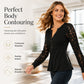 Dames Casual Top met Kanten Lange Mouwen en V-hals