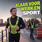 Goed zichtbaar reflecterend hesje, verstelbare veiligheidsuitrusting voor hardlopen met zak