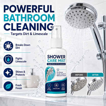 🚿💥 50% KORTING! Nooit meer een verstopte douchekop! Deze ontkalkerspray lost kalk en mineralen in seconden op – spuiten, inwerken, afvegen. Je douche glanst weer als nieuw!