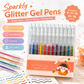 ✨ 50% korting! Intrekbare glittergelpennen – 10 kleuren, waterbestendig & vlugdroog. Perfect voor journaling & creatief tekenen! 🎨🖊️