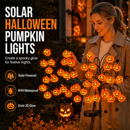 Waterdichte Halloween Pompoen Solar Takverlichting