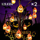 Waterdichte Halloween Pompoen Solar Takverlichting