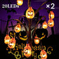 Waterdichte Halloween Pompoen Solar Takverlichting