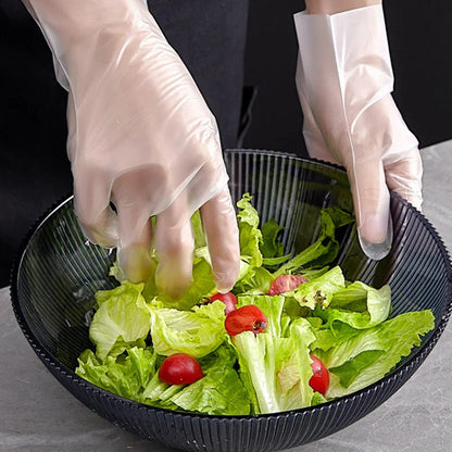 🥒✨ Transparante, extra dikke wegwerphandschoenen geschikt voor contact met voedsel