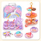 🦄🏰 NU 50% KORTING! Unicorn Kasteel Theeservies voor Kinderen – Leuk voor Rollenspellen, Theekransjes & Fantasiespel | Compact & Makkelijk Mee te Nemen ✨