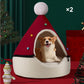 🎅🐾 Gezellige Halfgesloten Kerst Huisdierenmand – Een Warme Knuffelplek voor je Beste Vriend 🐾❤️