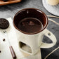 🍪Hete Aanbieding 50% KORTING☕Keramische Fondue Mok voor Chocolade en Kaas met Vork