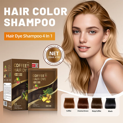 🌿 4-in-1 Natuurlijke Kruiden Haarverf Shampoo ✨