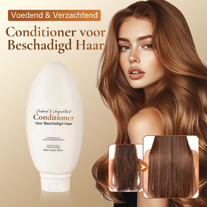 Voedende en gladmakende conditioner voor beschadigd haar