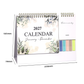 Creatieve bureaukalender voor 2027 met plakbriefjes