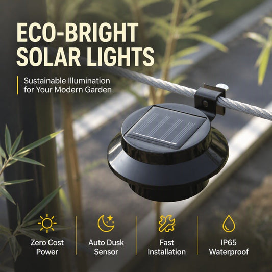 ☀️💡 Vandaag 50% KORTING! Verlicht dakgoten, hekken en tuinmuren — zonne-energie buiten-LED’s zonder dat er bedrading nodig is 🏡✨