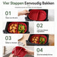 Herbruikbaar siliconen voering met vakverdeling voor airfryer