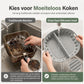 Herbruikbaar siliconen voering met vakverdeling voor airfryer