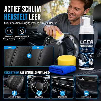 Auto Interieur Leer Schuimreiniger Kit