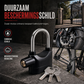 70mm Anti-diefstal alarmslot van aluminiumlegering Beveiligingsdeurslot voor magazijn, motor en fiets inclusief batterijen