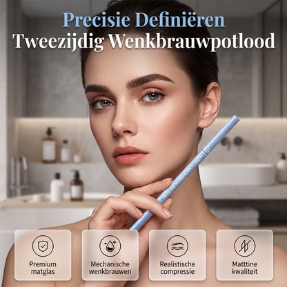 Dubbelzijdige waterbestendige schuine wenkbrauwpotlood