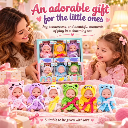 📢📢 50% KORTING👶 Mini Reborn Baby Doll – realistisch slapend gezichtje, compact formaat & cadeauklare verpakking | 6 dierenstijlen, perfect voor verzamelaars en als geschenk