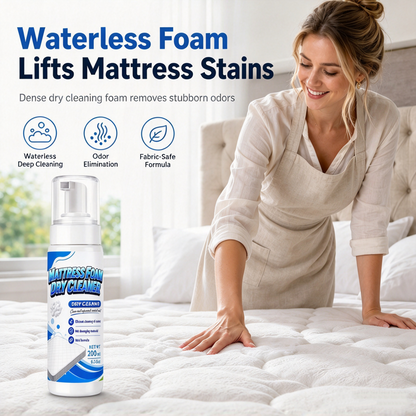 🛏️✨ Alsof je een nieuwe matras hebt! Deze droge schuimreiniger tilt ingedroogde zweet- en morsvlekken eruit. Geen water, geen natte matras, alleen frisse slaap.