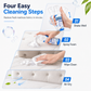 🛏️✨ Alsof je een nieuwe matras hebt! Deze droge schuimreiniger tilt ingedroogde zweet- en morsvlekken eruit. Geen water, geen natte matras, alleen frisse slaap.