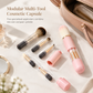 ⏳ Tijdelijke aanbieding⏳ 5 in 1 uitschuifbare make up kwastenset Compacte reiscapsule met poederkwast en siliconen lipkwast In vier kleuren