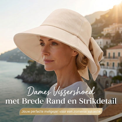 👒 TIJDELIJKE AANBIEDING: 50% KORTING! ✨ Dames zonnehoed met strik en brede rand – opvouwbaar, 360° zonbescherming 🎀